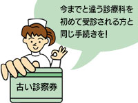 古い診察券をお持ちの方